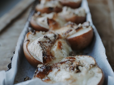 Poire rôtie au Ghisoni brebis Antoine Ottavi